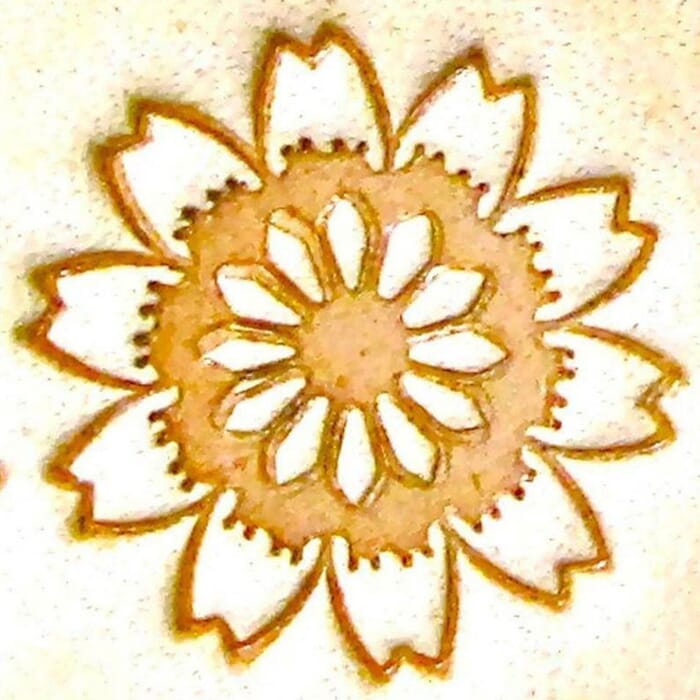 Craft Sha Leathercraft Tool Sunflower Leather Flower Stamp, 15mm x 15mm, E385