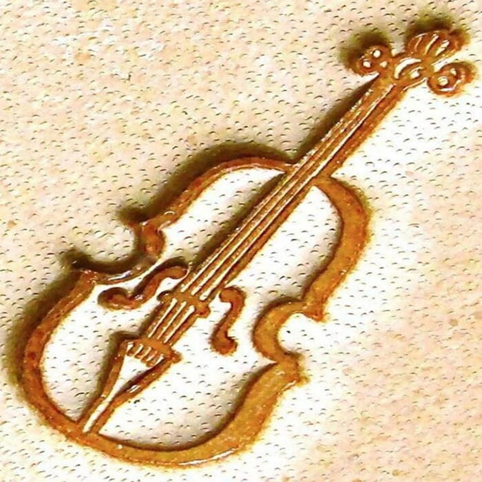 Craft Sha Leathercraft Tool Leather Stamp Viola Violin Music 20mm x 8mm E575