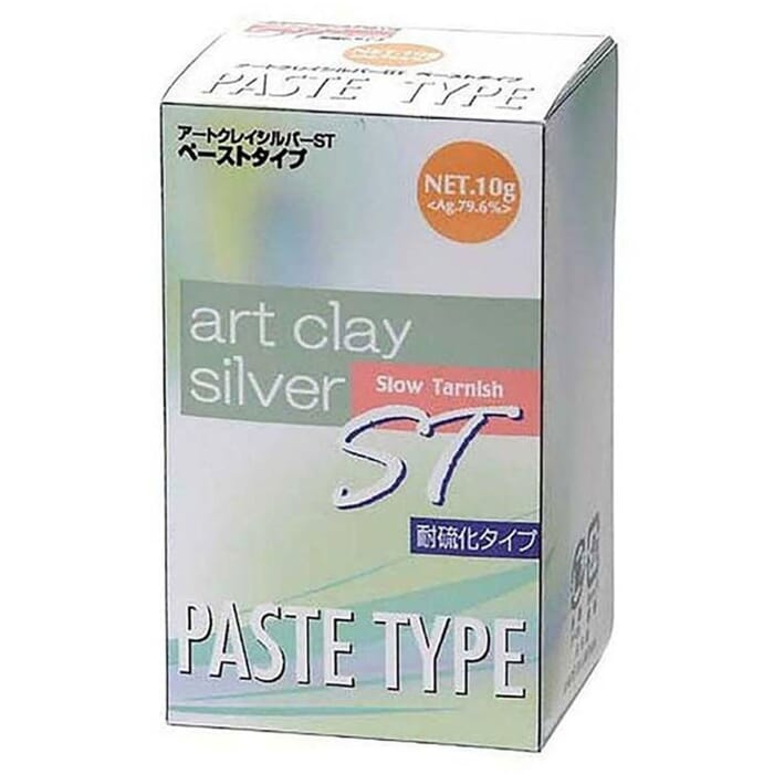 Art Clay Silver Jewelry Making 10g A-0092 ST Slow Tarnish Paste Type Precious Metal Clay PMC, for Adding Patterns & Textures