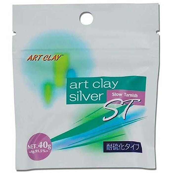 Art Clay Japanese Silver ST Slow Tarnish Formula 40g A-0090 DIY Accessories Precious Metal Clay, for Jewelry Making