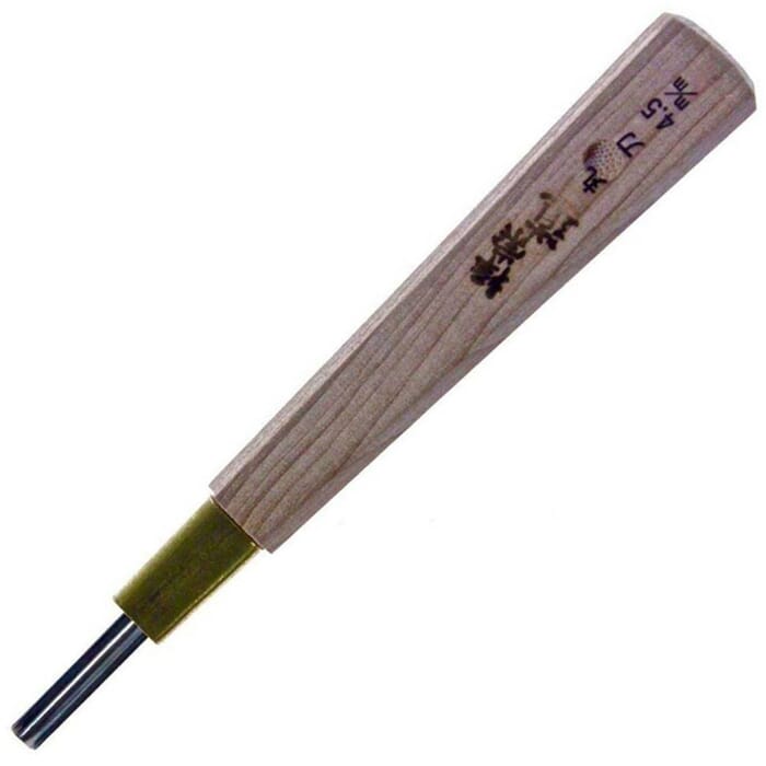 Michihamono Woodcarving Tool Premium Japanese Woodblock Printing 4.5mm Small Carving U Gouge, with High Speed Steel Blade, for Woodworking