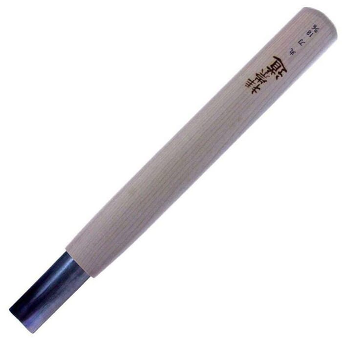 Michihamono Large Wood Carving 18mm Straight U Gouge Woodcarving Tool, with High Speed Steel Blade, to Carve Channels in Woodworking