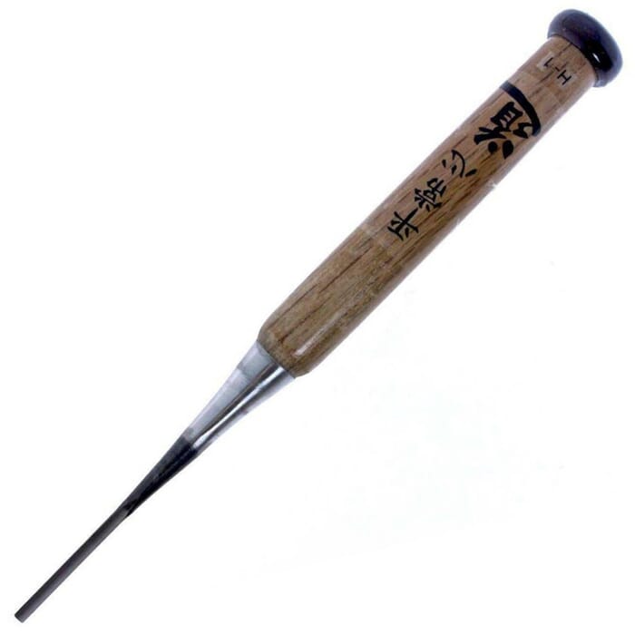 Michihamono 3mm Small Wood Carving Chisel Tool H-1 Straight Socket Woodcarving Shallow U Gouge, to Carve Hollows & Details in Woodworking