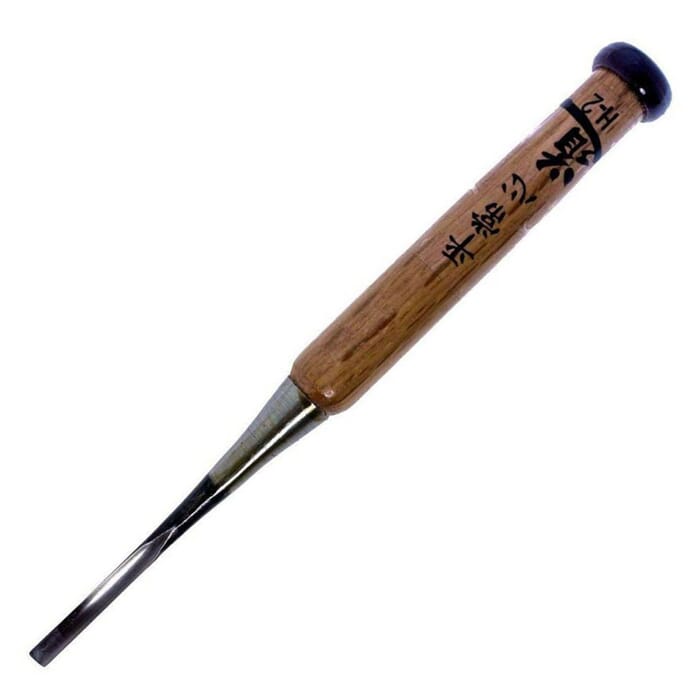 Michihamono 6mm Medium Wood Carving Chisel Tool H-2 Straight Type Woodcarving Shallow Socket U Gouge to Carve Hollows & Details