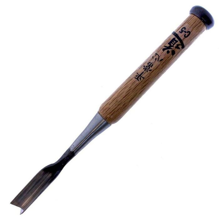 Michihamono Woodcarving Tool Large 15mm C-5 Wood Carving Socket V Gouge Parting Chisel, to Carve Wide Channels & Grooves in Woodworking