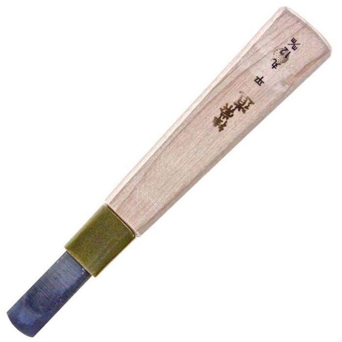 Michihamono Large 12mm Woodcarving Tool Round Edge Straight Flat Carving Chisel, with High Speed Steel Blade, to Smooth & Carve Woodworking