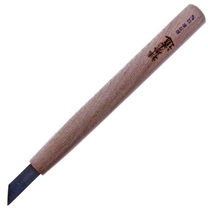 Michihamono Woodworking 12mm Large Woodcarving Tool Left Skew Flat Carving Chisel, with High Speed Steel Blade, to Carve Wood Sculptures