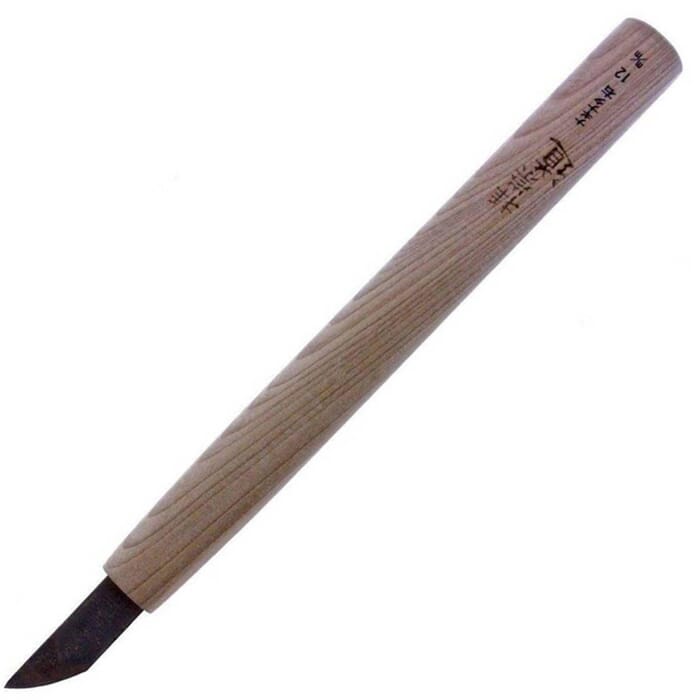 Michihamono Large 12mm Japanese Straight Wood Carving Tool Round Edge Right Skew Flat Chisel, to Carve & Trim Corners in Woodworking