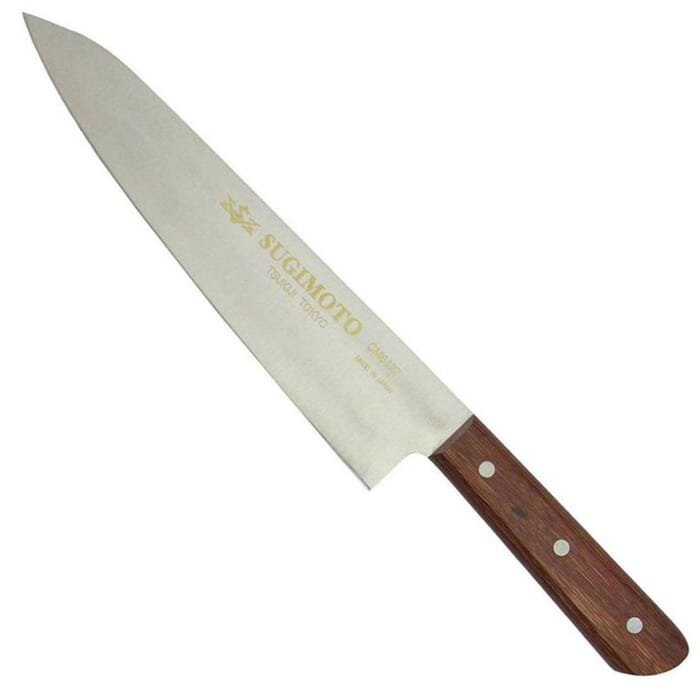 Sugimoto CM6127 Stainless Steel Japanese Gyuto Kitchen Knife 27cm Red Wood