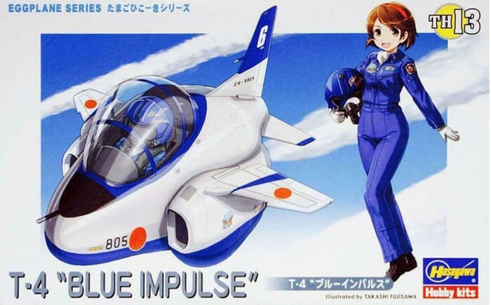 Hasegawa Hobby Kit 22x14.3x4.8cm TH13(60123) T-4 Blue Impulse Eggplane Fighter Series Plastic Model Building Set