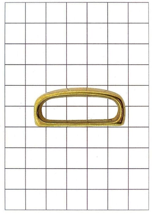 Yanagiba Leathercraft Hardware Brass Belt Loop 43mmx19mm, for Leather Belts