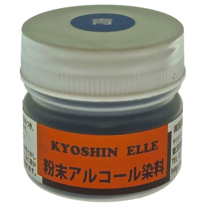 Kyoshin Elle Japanese Leathercraft 10g Alcohol Based Blue Powdered Oil Dye, for Dyeing Untreated Vegetable Tanned Leather