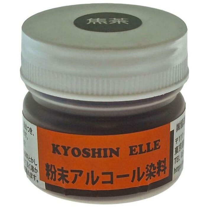 Kyoshin Elle Japanese Leathercraft 10g Alcohol Based Dark Brown Powdered Oil Dye, for Dyeing Untreated Vegetable Tanned Leather