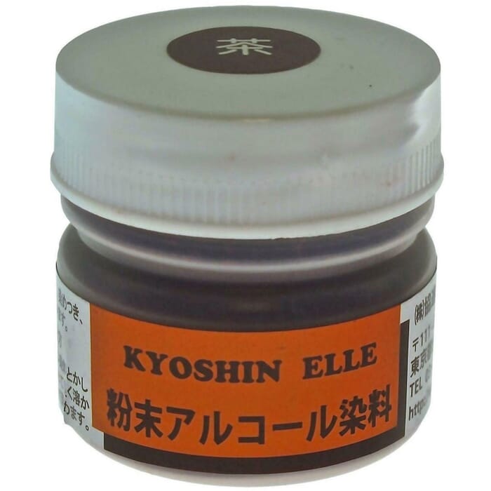 Kyoshin Elle Japanese Leathercraft 10g Alcohol Based Brown Powdered Oil Dye, for Dyeing Untreated Vegetable Tanned Leather