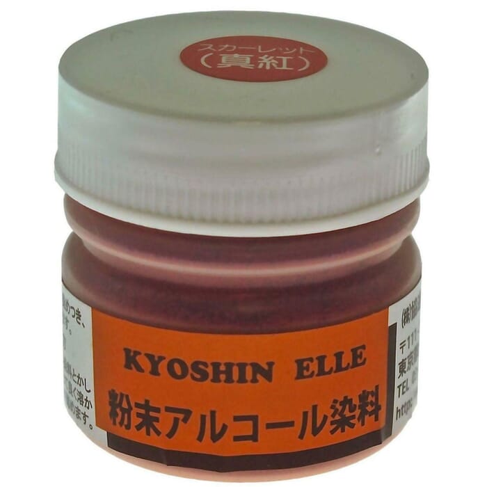 Kyoshin Elle Powdered Leathercraft Alcohol Oil Dye 500ml for Leather Red Orange