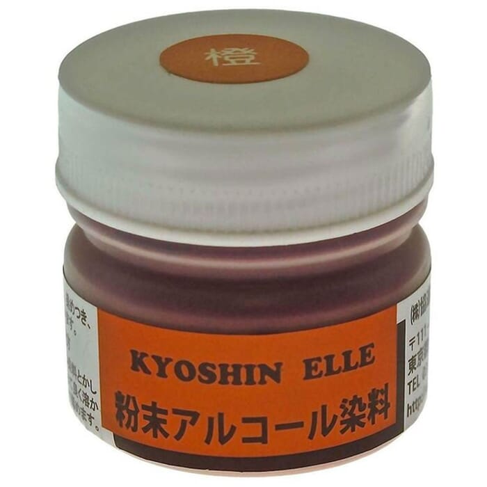 Kyoshin Elle Japanese Leathercraft 10g Alcohol Based Orange Powdered Oil Dye, for Dyeing Untreated Vegetable Tanned Leather