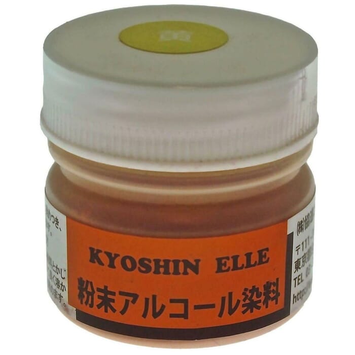 Kyoshin Elle Japanese Leathercraft 10g Alcohol Based Yellow Powdered Oil Dye, for Dyeing Untreated Vegetable Tanned Leather