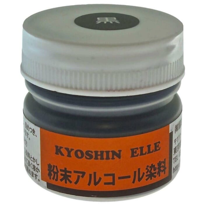 Kyoshin Elle Japanese Leathercraft 10g Alcohol Based Black Powdered Oil Dye, for Dyeing Untreated Vegetable Tanned Leather