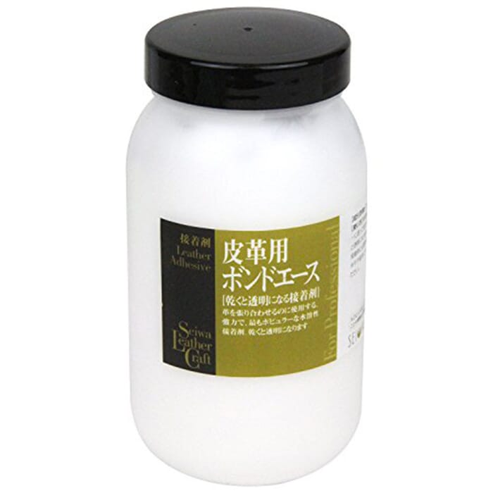 Seiwa Leathercraft Water Based Cement Glue Leather Bond Adhesive 500ml, for Adhering Hardware & Components