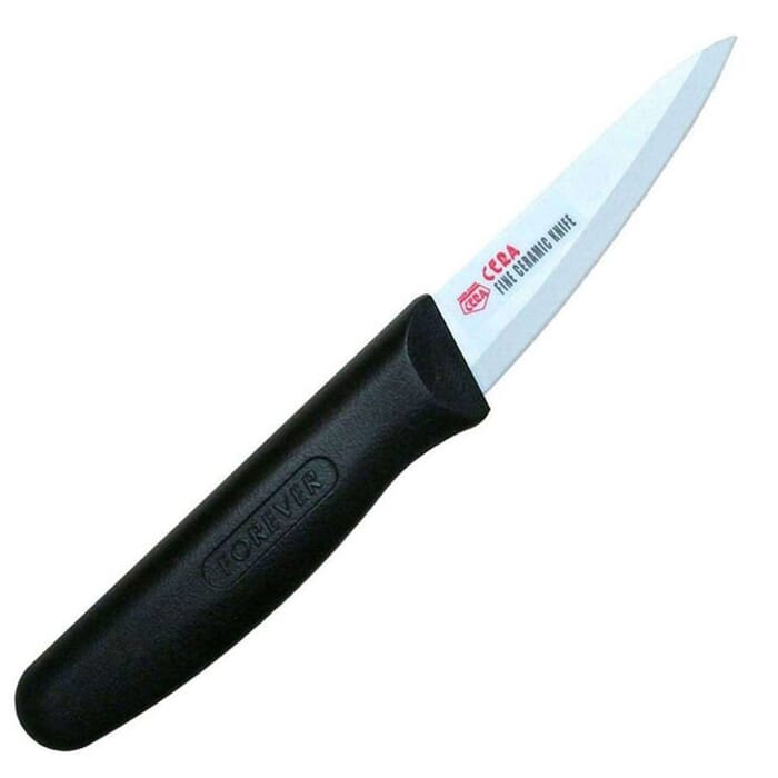 Forever Cera CP10WB High Quality Japanese Fine Ceramic All Purpose Kitchen Paring Knife, for Peeling Fruits & Vegetables