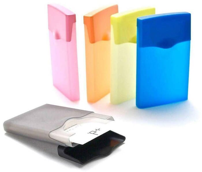 +d h-Concept 5 Color Hiby Card Holder Soft Silicone Namecard Credit Card Box Wallet, for Carrying & Storing Cards 