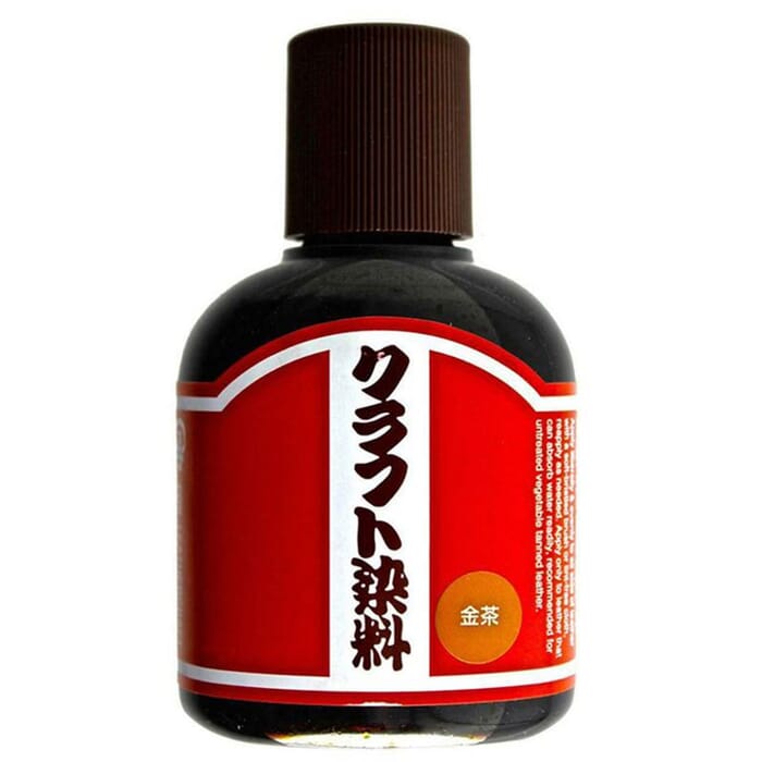 Craft Sha No.6 Light Brown Leathercraft Paint 100ml 3.4oz Water Based Leather Dye Solution, for Dyeing Untreated Vegetable Tanned Leather