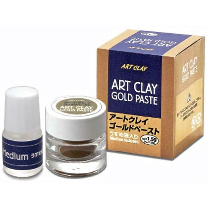 Art Clay Jewelry Making Gold Paste 22k Gold for Glazed Porcelain Glass PMC Precious Metal Clay, to Add Accents on Fine Silver