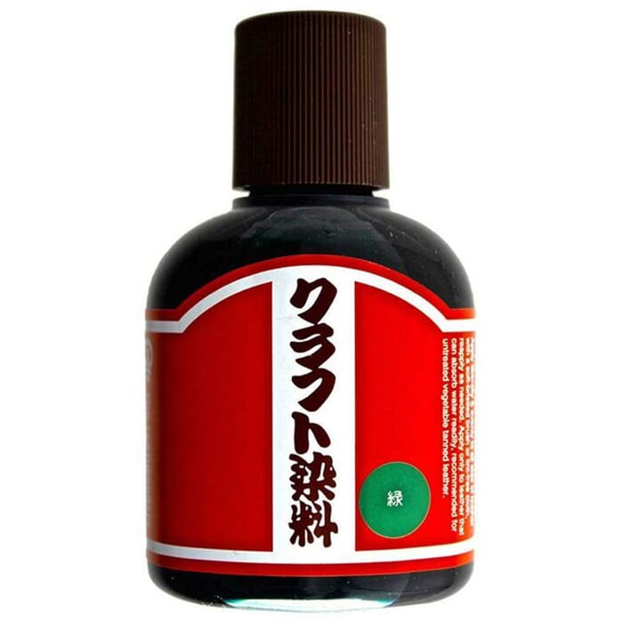 Craft Sha No.21 Green Leathercraft Paint 100ml 3.4oz Water Based Leatherworking Dye Solution, for Dyeing Untreated Vegetable Tanned Leather