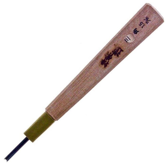 Michihamono Premium Wood Carving Micro 1.5mm 60 Degree V Gouge Parting Tool with High Speed Steel to Carve Grooves & Channels in Woodworking