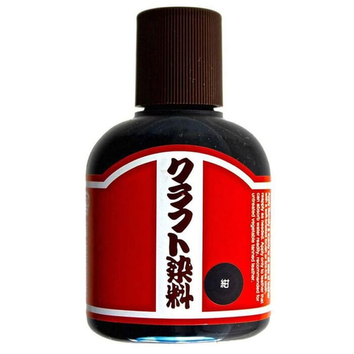 Craft Sha No.19 Navy Blue Leathercraft Paint 100ml 3.4oz Water Based Leather Dye Solution, for Dyeing Untreated Vegetable Tanned Leather