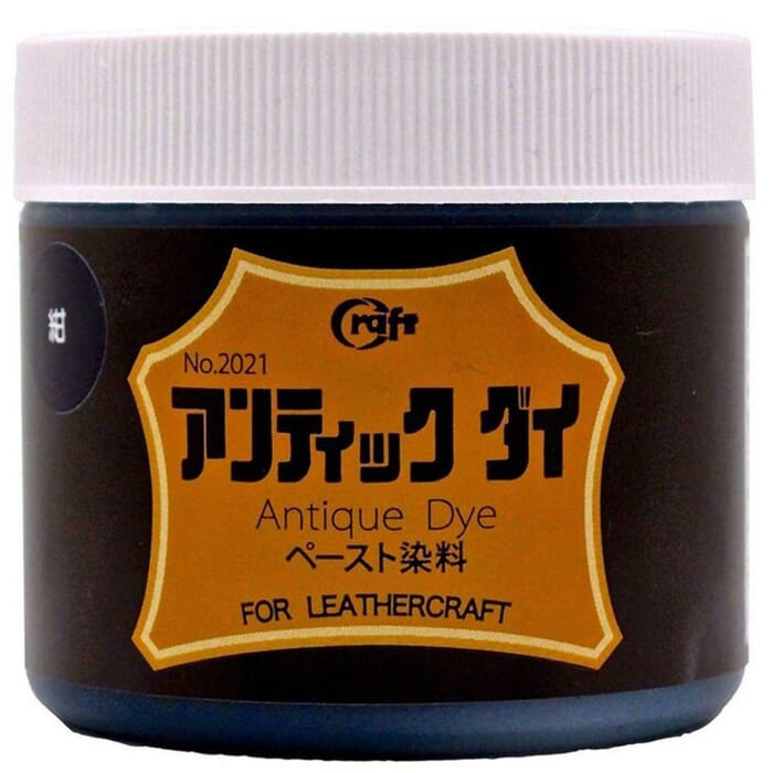 Craft Sha No.9 Navy Blue 100ml Leather Gel Stain Water Based Leathercraft Antique Dye Finish, for Dyeing Stampings & Carvings in Leatherwork