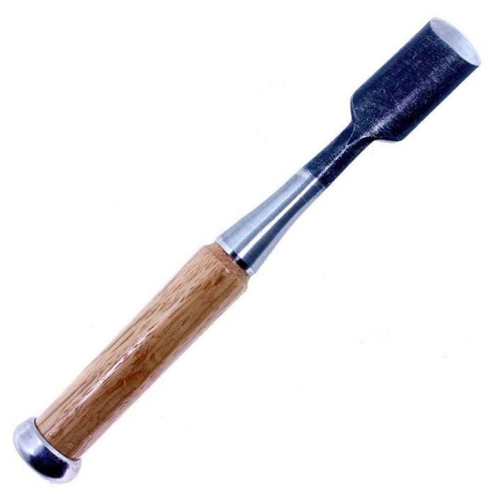 Yoita Japanese Wood Carving Tool 24mm Woodcarving U Gouge, with Wooden Handle, to Carve Channels & Hollows in Woodworking