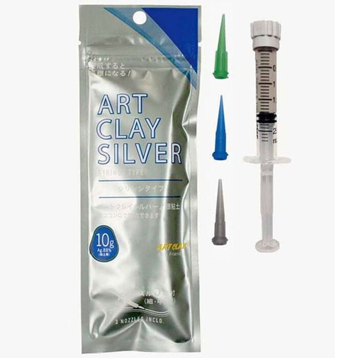Art Clay Silver Jewelry Making 10g Low Fire Series Syringe Type PMC Precious Metal Clay, for Silver Clay Repair & Adding Patterns