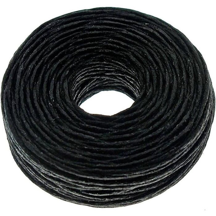 Craft Sha Polyester Leathercraft 0.8mm Waxed Thread Black 20m for Leather Sewing