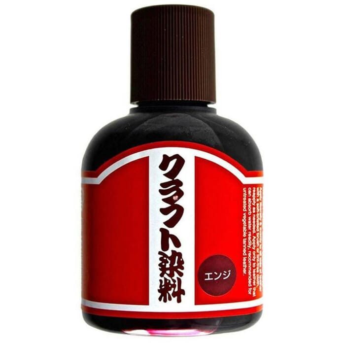 Craft Sha No.13 Reddish Brown Leathercraft Paint 100ml 3.4oz Water Based Leather Dye Solution, for Dyeing Untreated Vegetable Tanned Leather