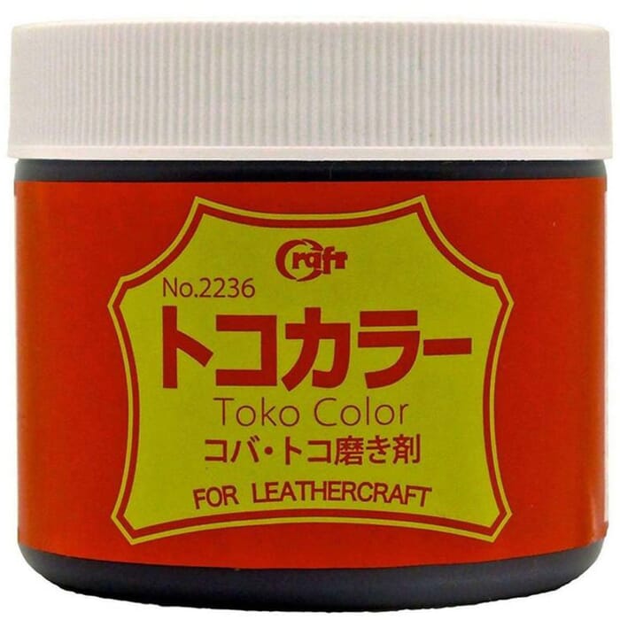 Craft Sha Leathercraft Finishing Agent Tragacanth Substitute 100ml Brown Toko Color Water Based Burnishing Gum, to Burnish Leather