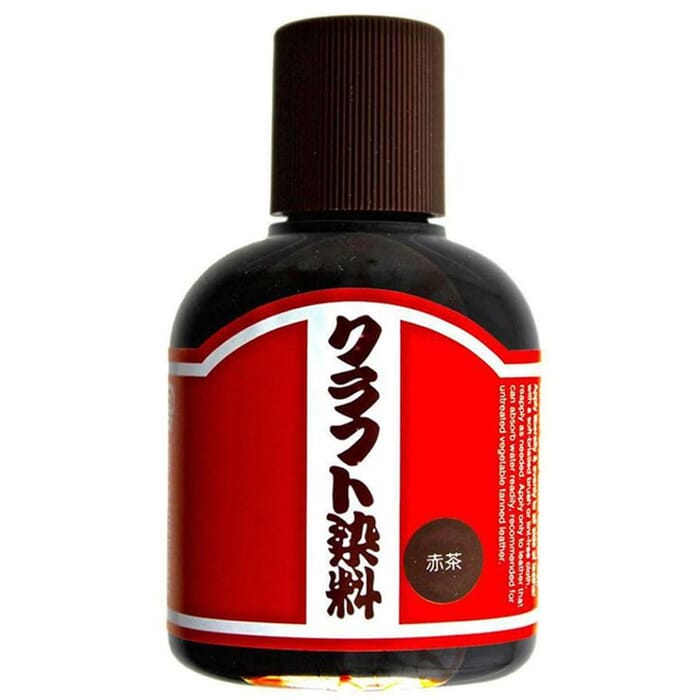 Craft Sha No.8 Hazel Brown Leathercraft Paint 100ml 3.4oz Water Based Leather Dye Solution, for Dyeing Untreated Vegetable Tanned Leather