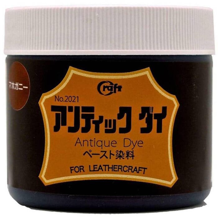 Craft Sha No.6 Reddish Brown 100ml Leather Gel Water Based Leathercraft Antique Dye Finish, for Dyeing Stampings & Carvings in Leatherwork