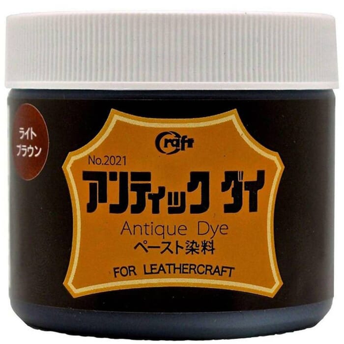 Craft Sha No.5 Light Brown 100ml Leather Gel Water Based Leathercraft Antique Dye Finish, for Dyeing Stampings & Carvings in Leatherwork