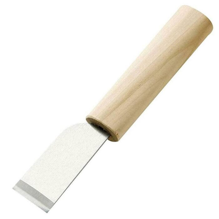 Craft Sha Leathercraft Tool 30mm Straight Edge Japanese Leatherworking Utility Skiving Knife, with Wooden Handle, to Skive & Cut Leather