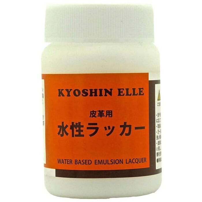 Kyoshin Elle 100ml Leathercraft Acrylic Urethane Emulsion Lacquer, with Gloss Finish, to Varnish Untreated Vegetable Tanned Leather