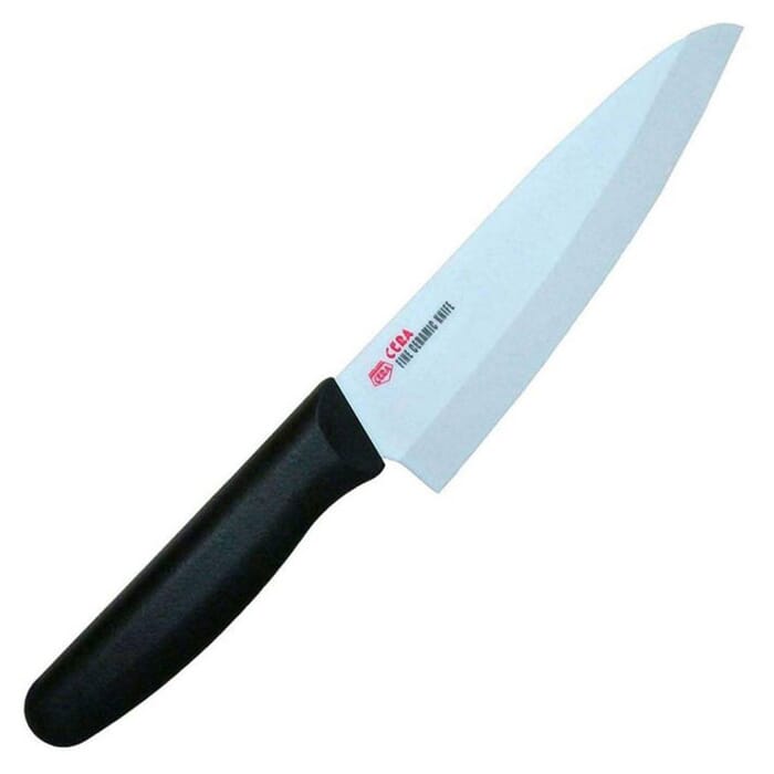 Forever Cera CE16WB Santoku Fine Ceramic General Purpose Kitchen Knife Cutting Tool 16cm, for Slicing, Chopping, & Mincing