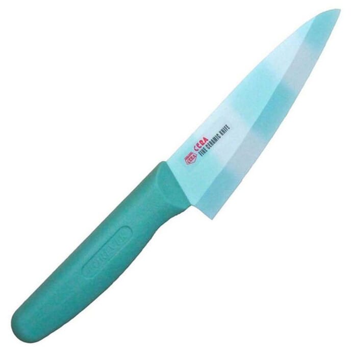 Forever Cera C14GW Japanese High Quality General Purpose Ceramic Kitchen Knife 14cm, with Blue Handle, for Cutting & Slicing