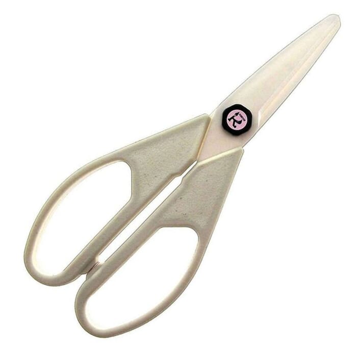 Forever Cera Japanese General Purpose Ceramic Paper Scissors Kitchen Craft Shears 20cm, with White Handle, for Cutting
