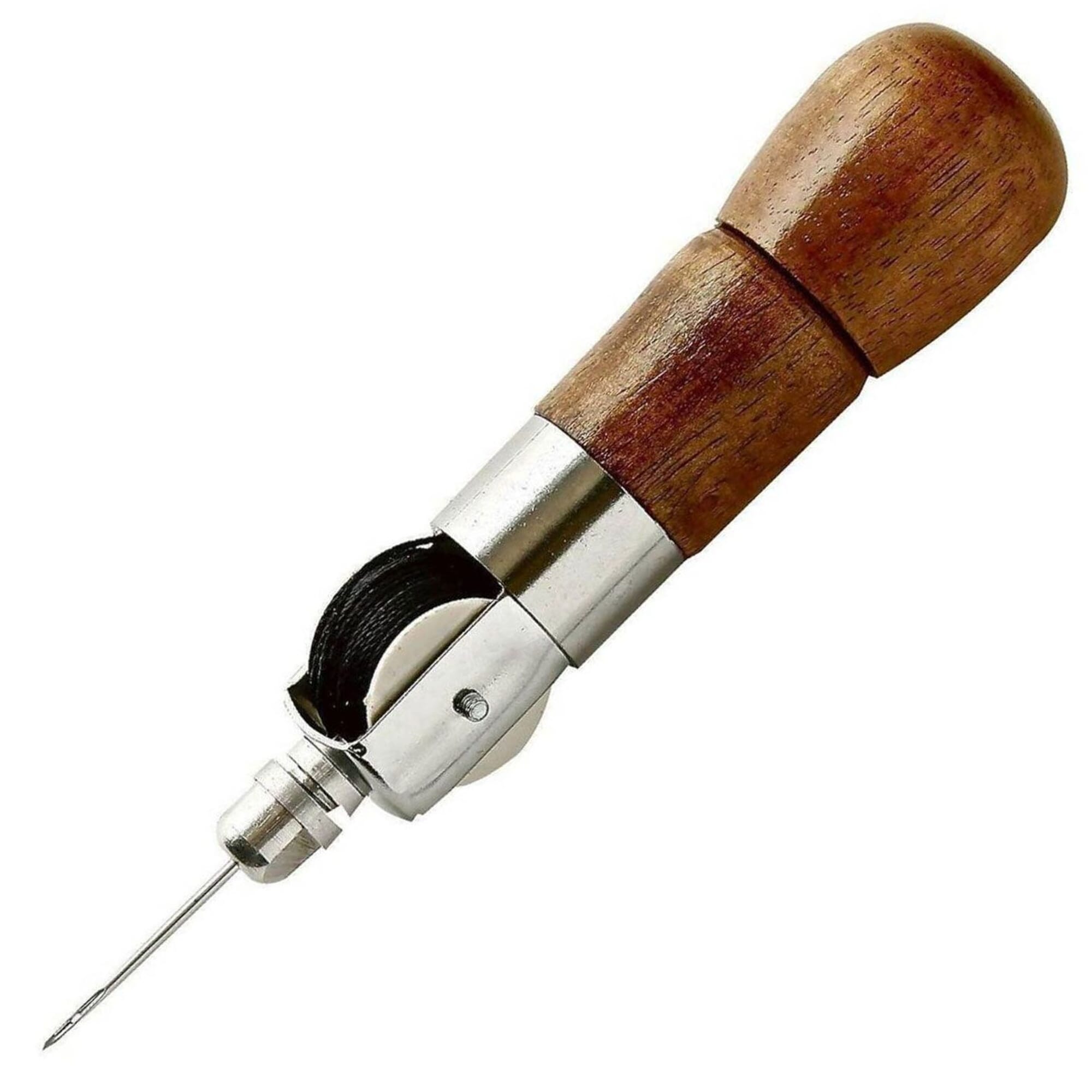 Ivan Leathercraft Stitching Tool Hand Stitcher Lockstitch Leather Sewing Awl, with 2 Piece Needles, to Sew Canvas & Heavy Duty Fabrics