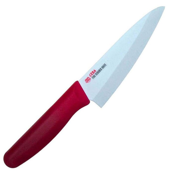 Forever Cera CE14WP 14cm Red Japanese Fine Ceramic Kitchen Knife Cutting Tool