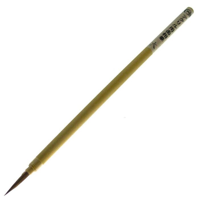 Craft Sha Leathercraft Tool 11mm Medium Special Japanese Fine Point Paint Brush, with Wool Bristles, for Leather Edge Dyeing & Calligraphy