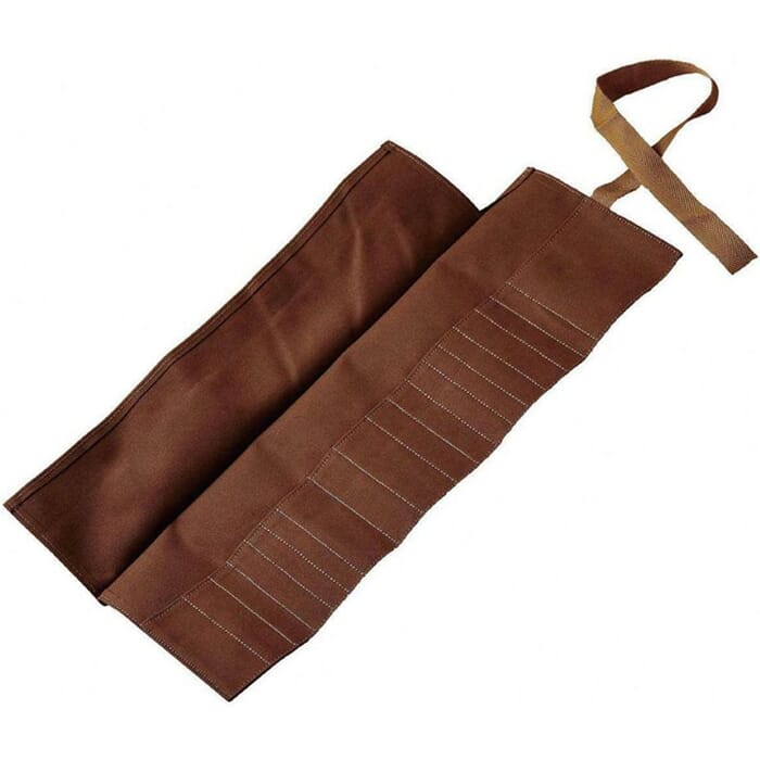 Craft Sha Leathercraft Organizer Fabric Satchel Bag 18 Pocket Portable Leather Tool Storage, with Integral Strap, for Leatherworking