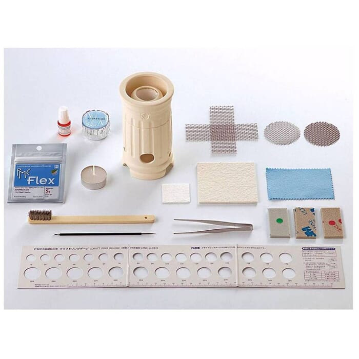 PMC Flex Mini Pot Starter Kit Precious Metal Silver Clay Tools Set, with Instruction Manual, for Ring & Jewelry Making