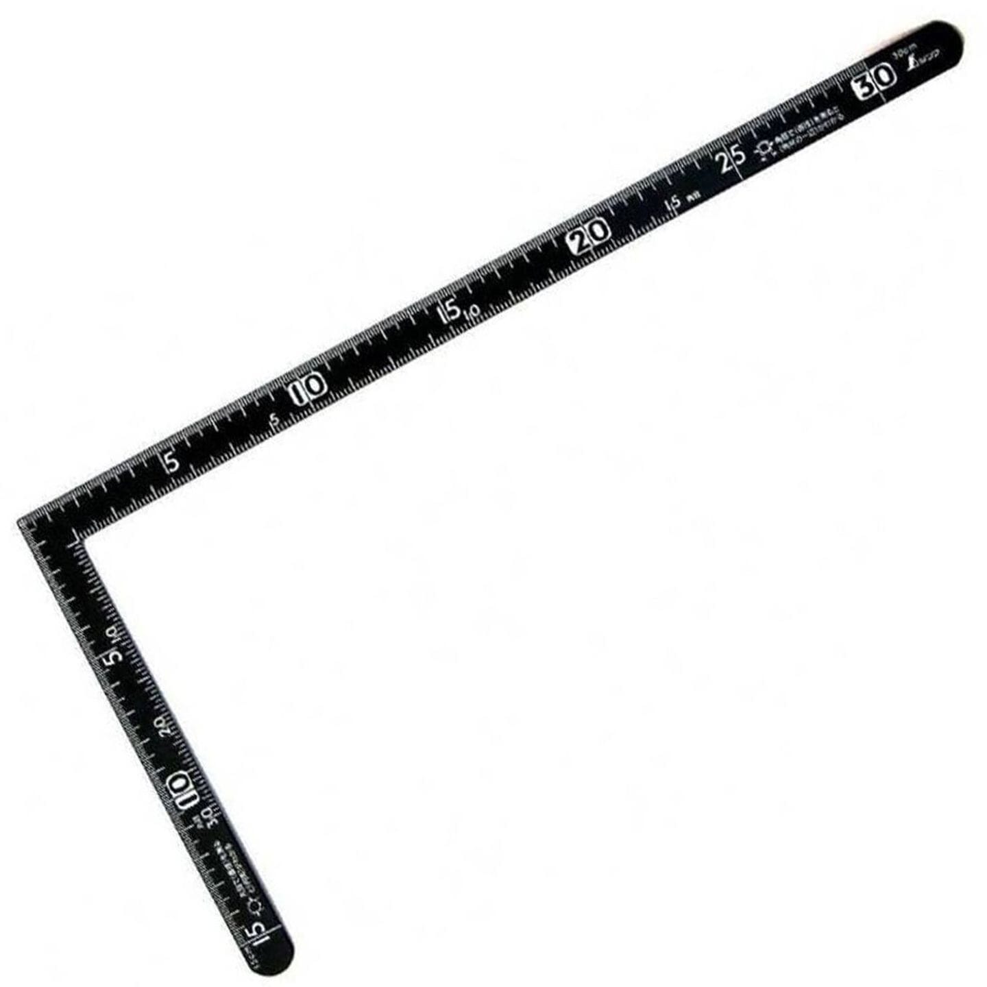 Metal Ruler L-Square Measuring Tool 30cm Professional Straight Ruler 
